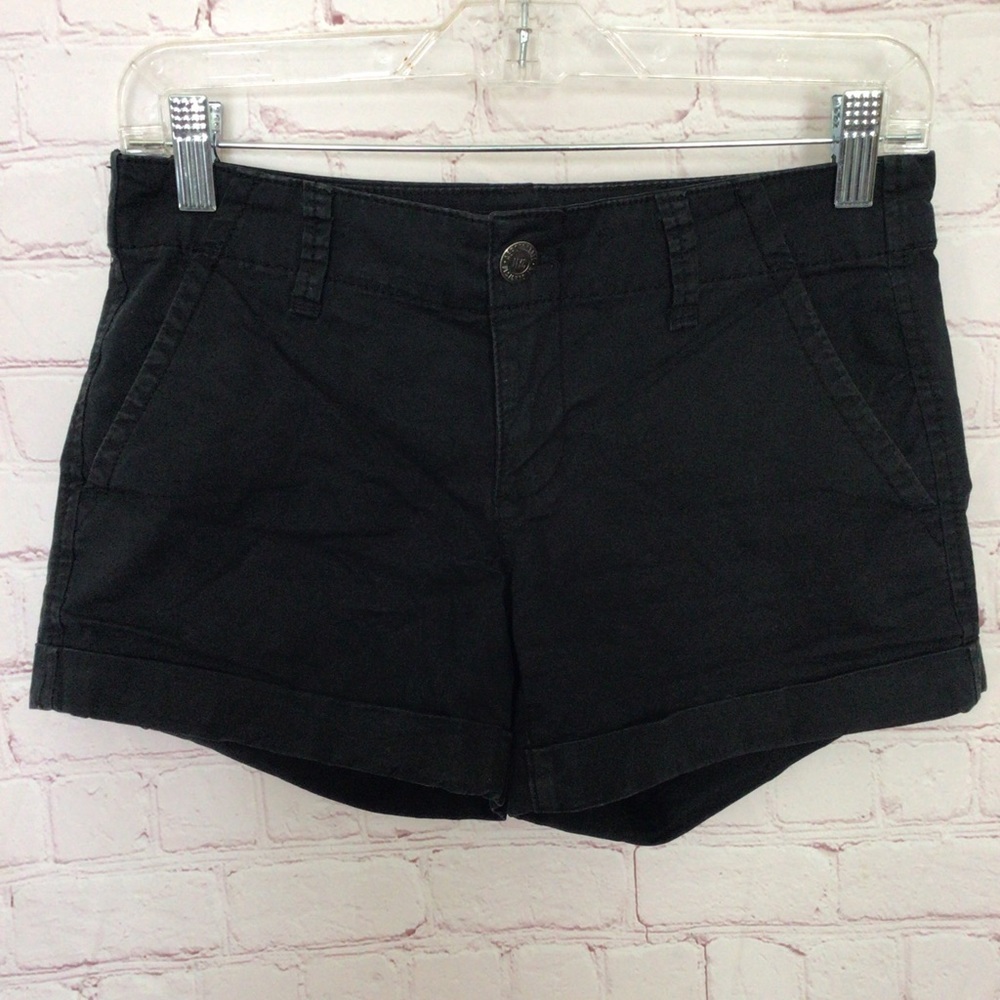 Aeropostale Black MIDI Cuffed Shorts - Size 0